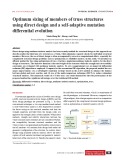Optimum sizing of members of truss structures using direct design and a self-adaptive mutation differential evolution