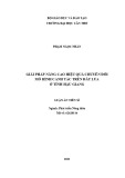 Luận án Tiến sĩ Phát triển Nông thôn: Giải pháp nâng cao hiệu quả chuyển đổi mô hình canh tác trên đất lúa ở tỉnh Hậu Giang