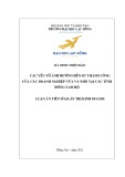 Luận án Tiến sĩ Quản trị kinh doanh: Các yếu tố ảnh hưởng đến sự thành công của các doanh nghiệp vừa và nhỏ tại các tỉnh Đông Nam Bộ