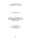 Luận án Tiến sĩ Phát triển nông nghiệp: Đánh giá giá trị dịch vụ hệ sinh thái rừng vùng núi tỉnh An Giang