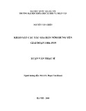 Luận văn Thạc sĩ: Khảo sát các tác gia Hán Nôm Hưng Yên giai đoạn 1884 – 1919