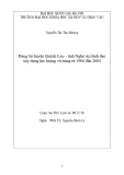 Luận văn Thạc sĩ Lịch sử: Đảng bộ huyện Quỳnh Lưu - tỉnh Nghệ An lãnh đạo xây dựng lực lượng vũ trang từ 1986 đến 2004