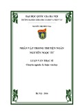 Luận văn Thạc sĩ Lí luận văn học: Nhân vật trong truyện ngắn Nguyễn Ngọc Tư