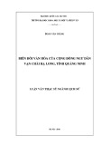 Luận văn Thạc sĩ Lịch sử: Biến đổi văn hóa của cộng đồng ngư dân vạn chài Hạ Long, tỉnh Quảng Ninh