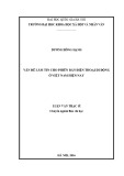 Luận văn Thạc sĩ Báo chí học: Vấn đề làm tin cho phiên bản điện thoại di động ở Việt Nam hiện nay