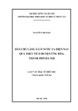 Luận văn Thạc sĩ Triết học: Dân chủ làng xã ở nước ta hiện nay qua thực tế ở huyện Ứng Hòa, Thành phố Hà Nội