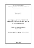 Luận văn Thạc sĩ Triết học: Suy luận logic và vai trò của nó trong các giai đoạn tố tụng hình sự ở Việt Nam hiện nay