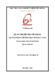 Tóm tắt Luận văn Thạc sĩ: Quản trị rủi ro tín dụng tại Ngân hàng thương mại cổ phần Á Châu