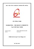 Tóm tắt Luận văn Thạc sĩ: Marketing - Mix dịch vụ FiberVNN tại VNPT Bắc Ninh