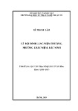 Tóm tắt luận văn Thạc sĩ Quản lý văn hóa: Lễ hội đình làng Niệm Thượng, phường Khắc Niệm, Bắc Ninh