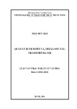 Luận văn Thạc sĩ Quản lý Văn hóa: Quản lý di tích Đền Và, thị xã Sơn Tây, thành phố Hà Nội