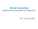 Bài giảng Tiền đái tháo đường đã đến lúc quan tâm nghiêm túc và đúng mức - GS. Trần Hữu Dàng