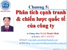 Bài giảng Marketing quốc tế: Chương 5 - TS. Lê Thanh Minh