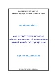 Luận văn Thạc sĩ Kinh tế: Đầu tư trực tiếp nước ngoài, đầu tư trong nước và tăng trưởng kinh tế nghiên cứu tại Việt Nam