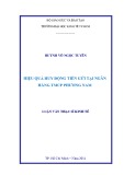 Luận văn Thạc sĩ Tài chính ngân hàng: Hiệu quả huy động tiền gửi tại Ngân hàng TMCP Phương Nam