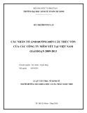 Luận văn Thạc sĩ Kinh tế: Các nhân tố ảnh hưởng đến cấu trúc vốn của các công ty niêm yết tại Việt Nam giai đoạn 2009-2013