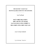 Luận văn Thạc sĩ Kinh tế: Hoàn thiện hoạt động điều chuyển vốn nội bộ tại Ngân hàng Nông nghiệp và Phát triển Nông thôn Việt Nam