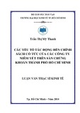 Luận văn Thạc sĩ Kinh tế: Các yếu tố tác động đến chính sách cổ tức của các công ty niêm yết trên Sàn giao dịch chứng khoán Thành phố Hồ Chí Minh