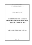 Luận án Tiến sĩ Khoa học giáo dục: Bồi dưỡng trí tuệ cảm xúc trong hoạt động nghề nghiệp cho giáo viên mầm non