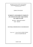 Doctoral Dissertation in Mathematics: Stability and robust stability of linear dynamic equations on time scales