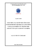 Luận án Tiến sĩ Văn hoá học: Tang thức của người Việt Công giáo ở Thành phố Hồ Chí Minh sau Công đồng Vatican II - Nghiên cứu trường hợp giáo xứ Tân Lập và giáo xứ Tân Định