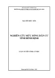 Luận án Tiến sĩ Địa lý học: Nghiên cứu mức sống dân cư tỉnh Bình Định