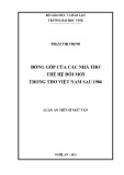 Luận án Tiến sĩ Ngữ văn: Đóng góp của các nhà thơ thế hệ Đổi mới trong thơ Việt Nam sau 1986