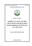 Luận án Tiến sĩ Dược học: Nghiên cứu nâng cấp tiêu chuẩn dược liệu rễ Ba kích (Radix Morindae officinalis) của Việt Nam