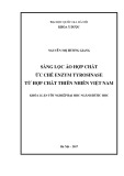 Khóa luận tốt nghiệp Đại học ngành Dược học: Sàng lọc ảo hợp chất ức chế enzym Tyrosinase từ hợp chất thiên nhiên Việt Nam