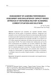 Management of learning performance assessment and evaluation by capacity based approach at Vietnamese military academies: Current situation and solutions
