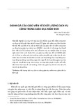 Đánh giá của giáo viên về chất lượng dịch vụ công trong giáo dục mầm non