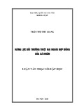 Luận văn Thạc sĩ Luật học: Năng lực bồi thường thiệt hại ngoài hợp đồng của cá nhân