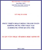 Luận văn Thạc sĩ Khoa học kinh tế: Phát triển Bảo hiểm y tế toàn dân trên địa bàn huyện Bố Trạch, tỉnh Quảng Bình