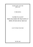 Luận văn Thạc sĩ Luật học: Vai trò của luật sư trong hoạt động thu thập chứng cứ trong tố tụng dân sự Việt Nam