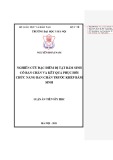 Luận án Tiến sĩ Y học: Nghiên cứu dị tật bẩm sinh cổ bàn chân và kết quả phục hồi chức năng bàn chân trước khép bẩm sinh