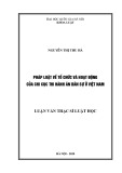 Luận văn Thạc sĩ Luật học: Pháp luật về tổ chức và hoạt động của Chi cục thi hành án dân sự ở Việt Nam