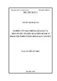 Luận án Tiến sĩ Y học: Nghiên cứu đặc điểm lâm sàng và một số yếu tố liên quan đến hành vi phạm tội ở đối tượng rối loạn cảm xúc