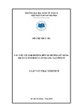 Luận văn Thạc sĩ Kinh tế: Các yếu tố ảnh hưởng đến xu hướng sử dụng dịch vụ internet cáp quang tại TPHCM