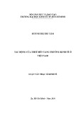 Luận văn thạc sĩ Kinh tế: Tác động của thuế đến tăng trưởng kinh tế ở Việt Nam - Huỳnh Thị Thu Tâm