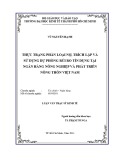 Luận văn thạc sĩ Kinh tế: Thực trạng phân loại nợ, trích lập và sử dụng dự phòng rủi ro tín dụng tại Ngân hàng No&PTNT Việt Nam