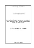 Luận văn Thạc sĩ Kinh tế: Ảnh hưởng của động viên đến sự gắn kết của nhân viên với tổ chức tại các doanh nghiệp thuộc tập đoàn Ân Nam