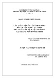 Luận văn thạc sĩ Kinh tế: Các tiêu chí cốt lõi ảnh hưởng đến quyết định lựa chọn nhà cung cấp dịch vụ Logistics tại thành phố Hồ Chí Minh