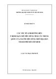 Luận văn Thạc sĩ Kinh tế: Các yếu tố ảnh hưởng đến ý định hạn chế tiêu dùng trái cây Trung Quốc của người tiêu dùng trên địa bàn thành phố Hồ Chí Minh