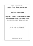 Luận văn thạc sĩ Kinh tế: Tác động của quản trị doanh nghiệp đến giá trị doanh nghiệp trong giai đoạn khủng hoảng kinh tế tại Việt Nam