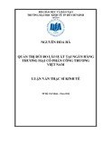 Luận văn Thạc sĩ Kinh tế: Quản trị rủi ro lãi suất tại Ngân hàng thương mại cổ phần Công Thương Việt Nam