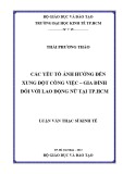 Luận văn Thạc sĩ Kinh tế: Các yếu tố tác động đến xung đột công việc – gia đình (WFC) đối với lao động nữ tại Thành phố Hồ Chí Minh