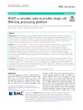 WASP: A versatile, web-accessible single cell RNA-Seq processing platform
