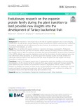 Evolutionary research on the expansin protein family during the plant transition to land provides new insights into the development of Tartary buckwheat fruit