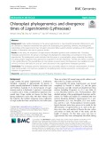 Chloroplast phylogenomics and divergence times of Lagerstroemia (Lythraceae)