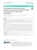 Transcriptome analysis reveals gene responses to herbicide, tribenuron methyl, in Brassica napus L. during seed germination